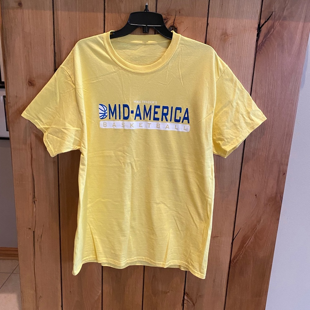 NWOT Yellow Mid-America Basketball T-Shirt